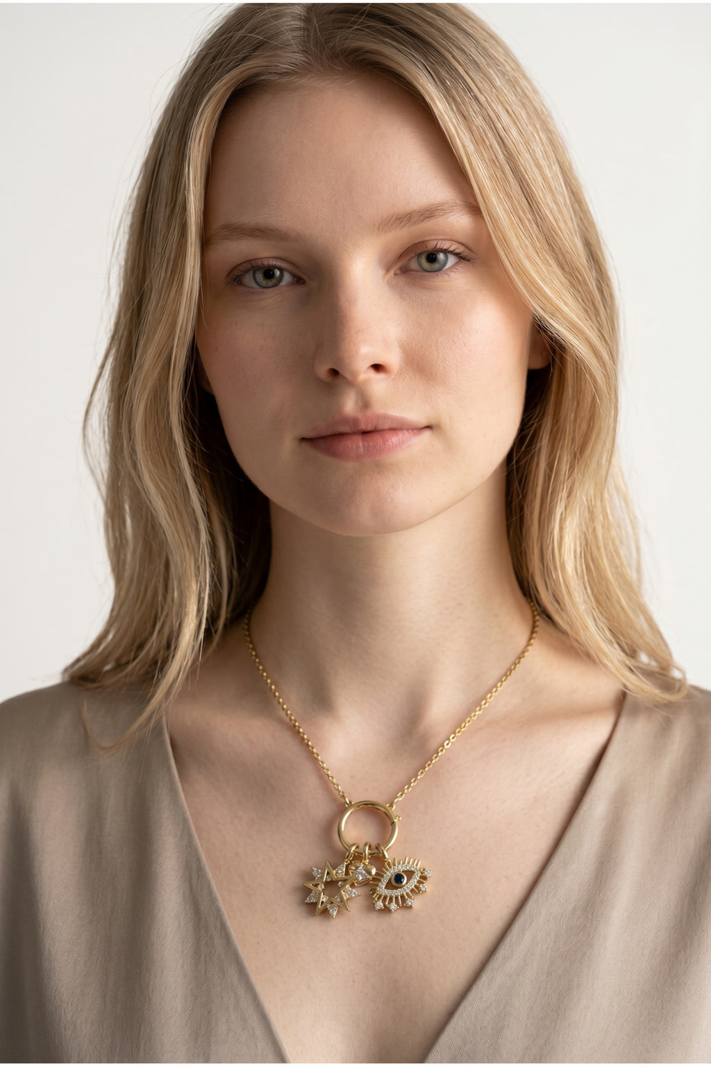 Xuping 14k 3lü Charm Model Kolye