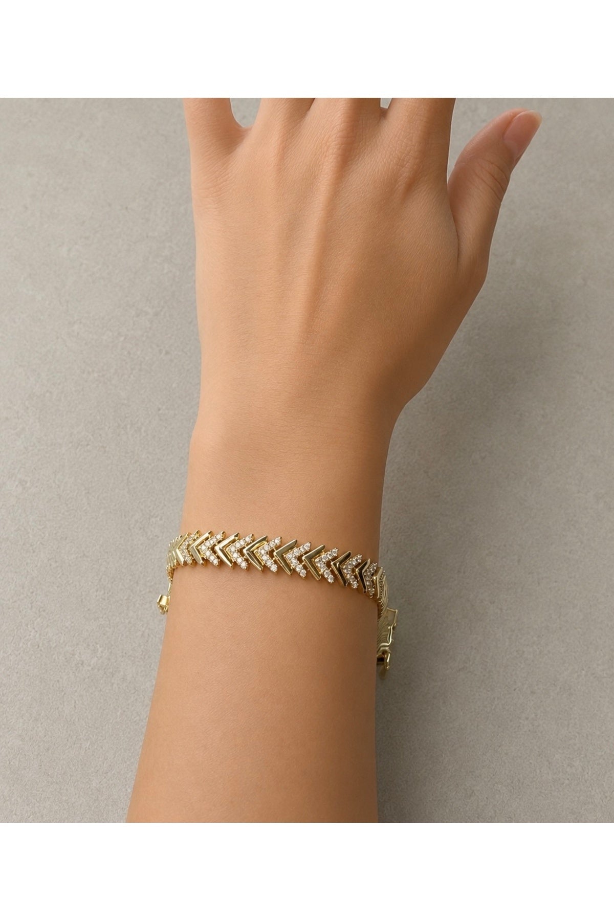 Xuping 14k Taşlı Balık Sırtı Model Bileklik