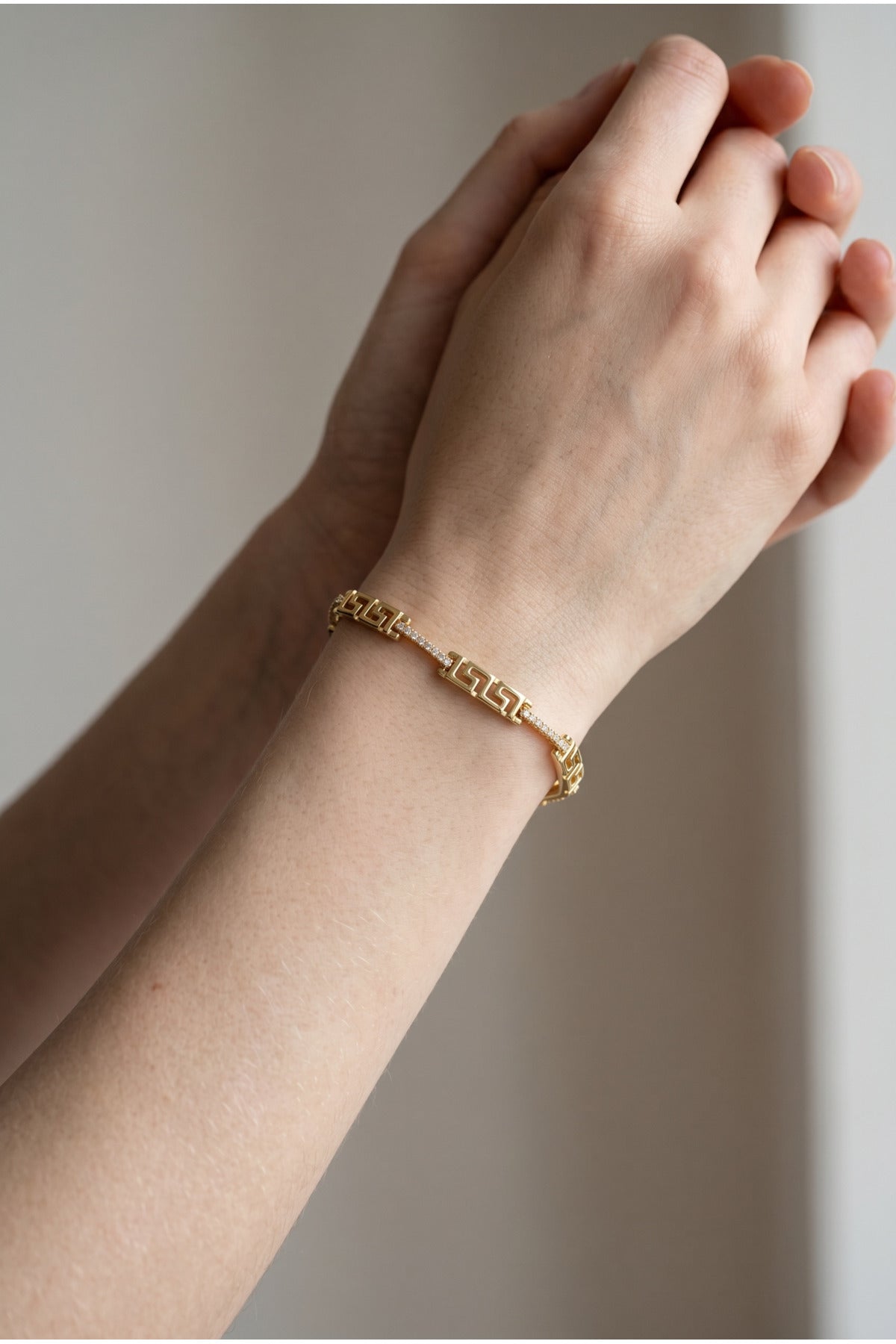 Xuping 14k Labirent Model Taşlı Bileklik