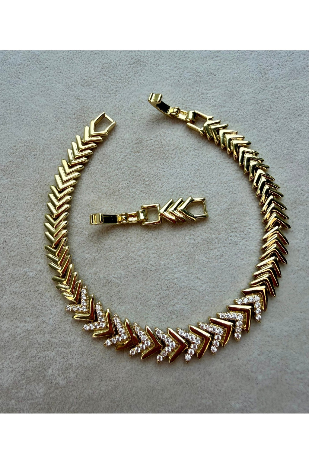 Xuping 14k Taşlı Balık Sırtı Model Bileklik