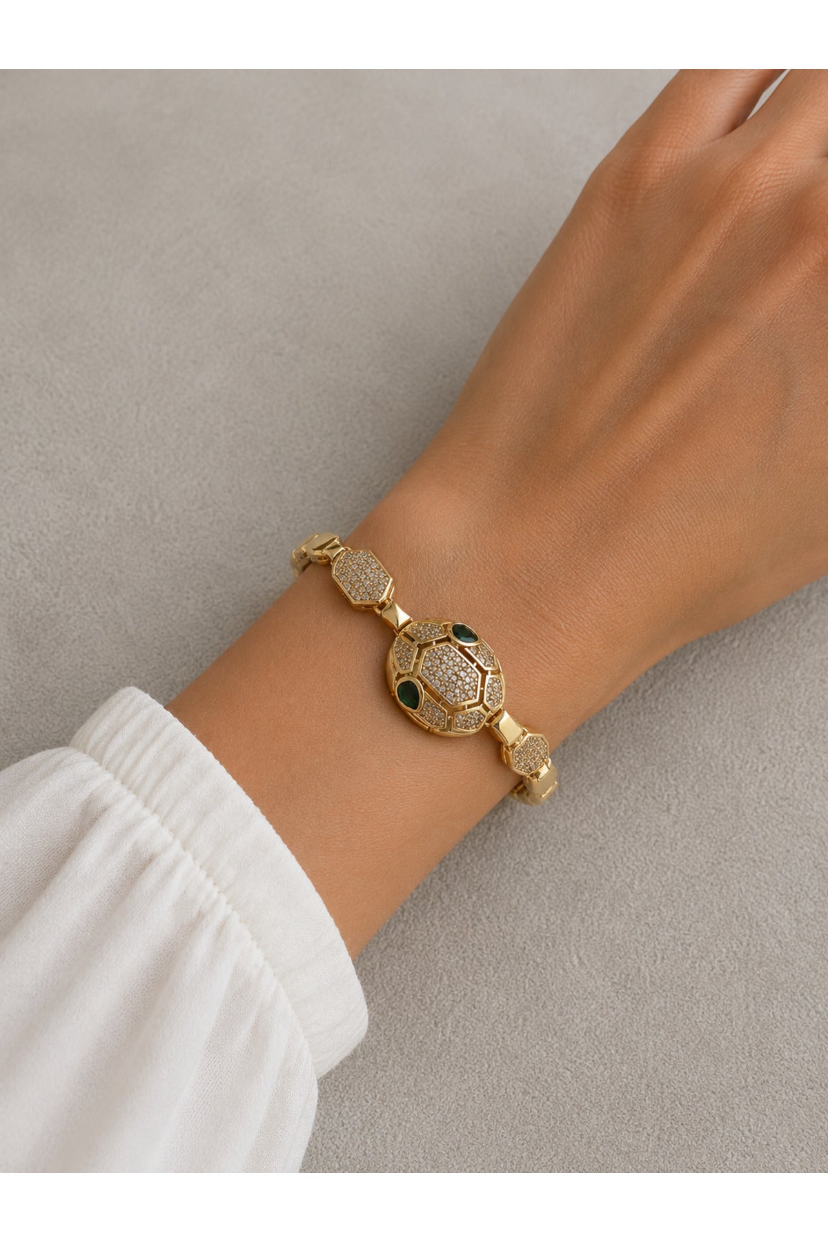Xuping 14k Yılan Kafa Model Bileklik