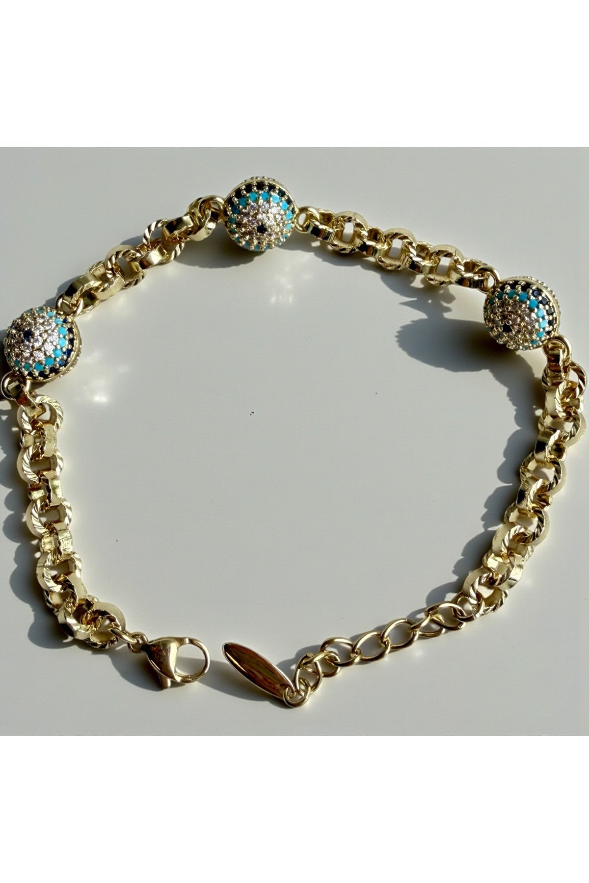 Xuping 14k 3 Top Nazar Bileklik