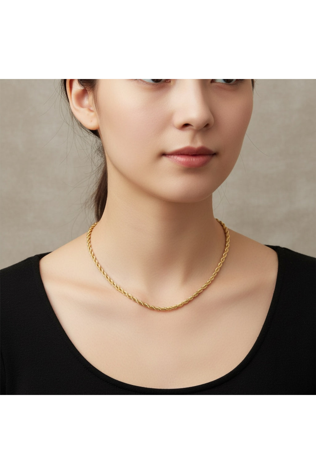 Xuping 14k İnce Burgu Model 50cm Kolye