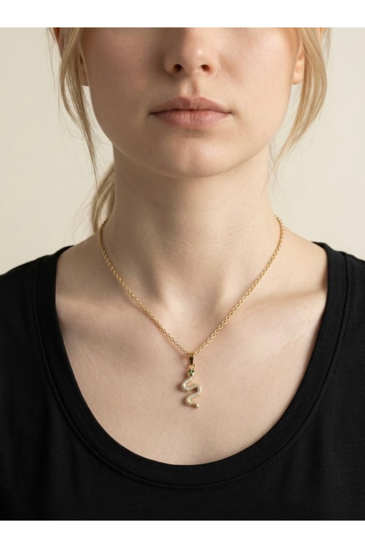 Xuping 14k Yılan Model Kolye