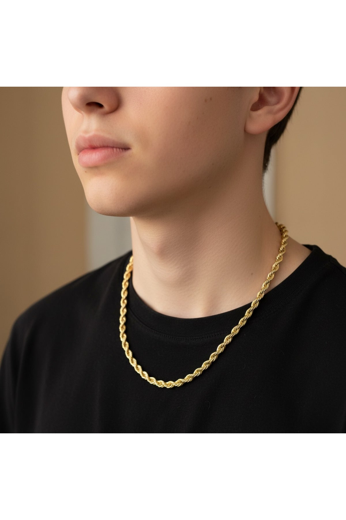 Xuping Damgalı Kalın Burgu Model 50 cm Kolye
