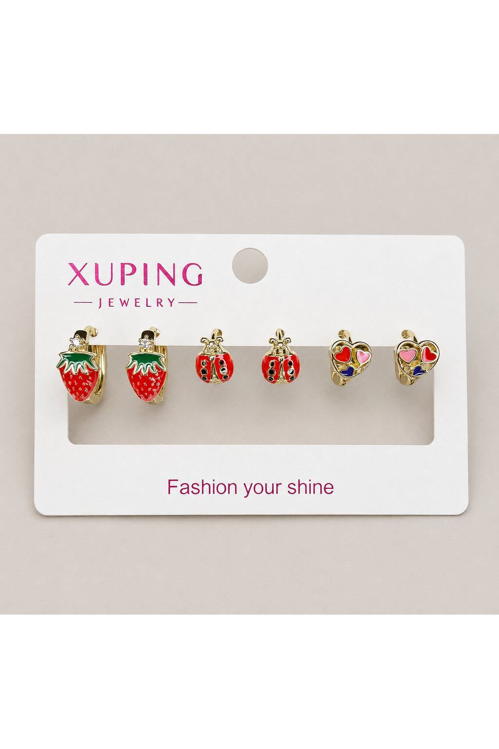Xuping 14k 6 lı Çocuk Model Küpe Seti