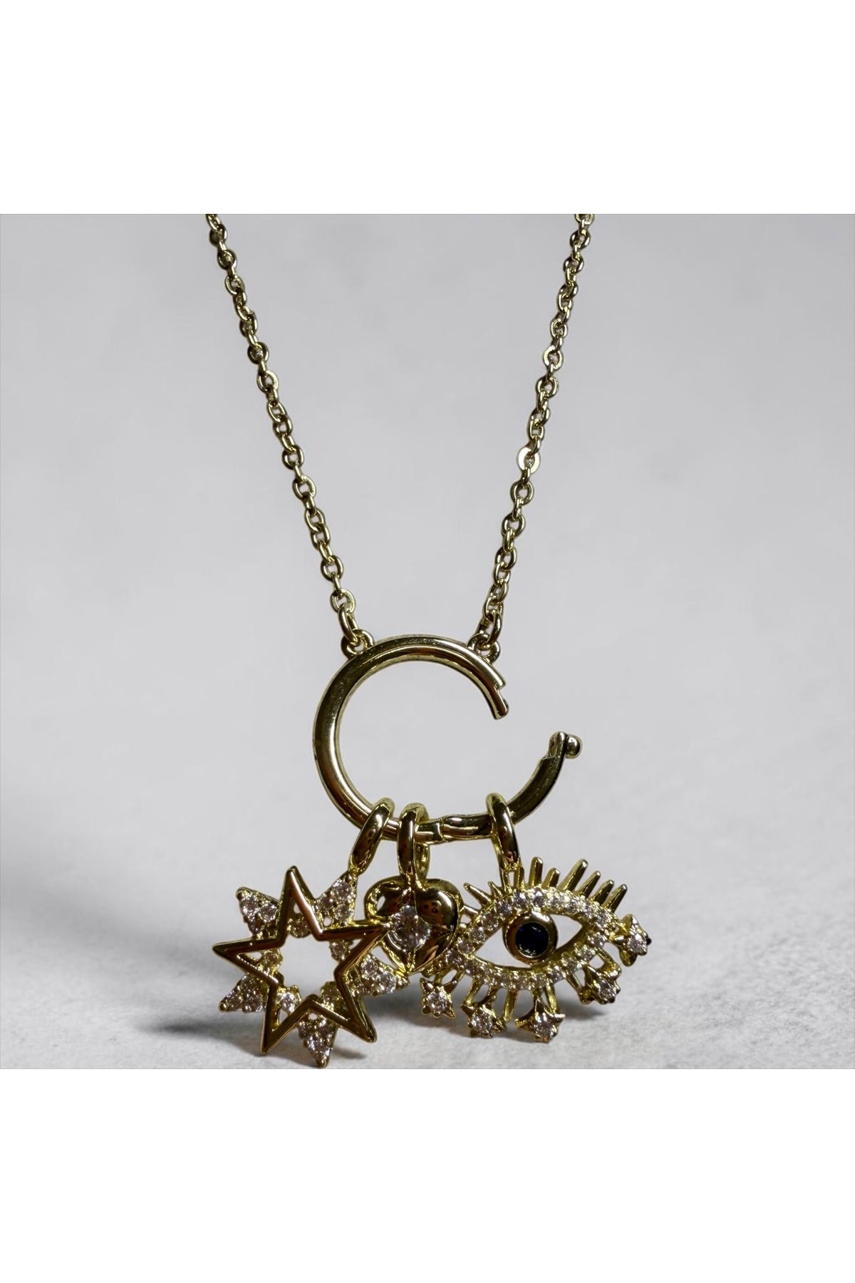 Xuping 14k 3lü Charm Model Kolye