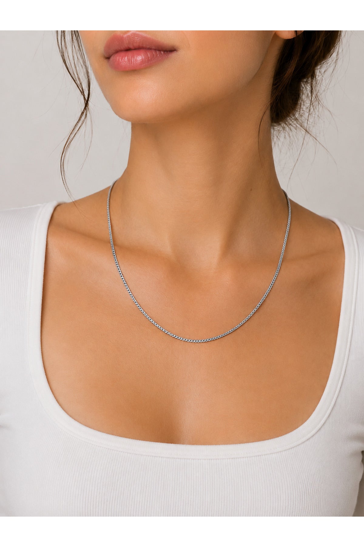 Xuping 14k Zincir Silver