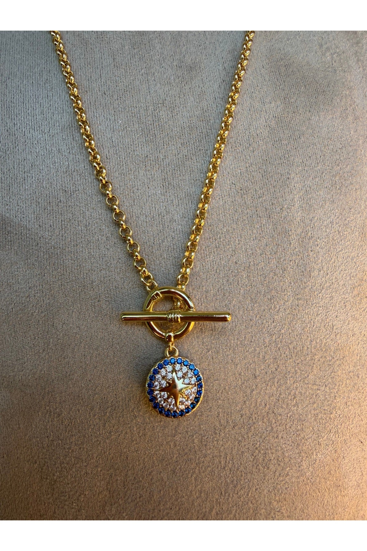 Xuping 14k Çivili Nazar Charm Model Kolye