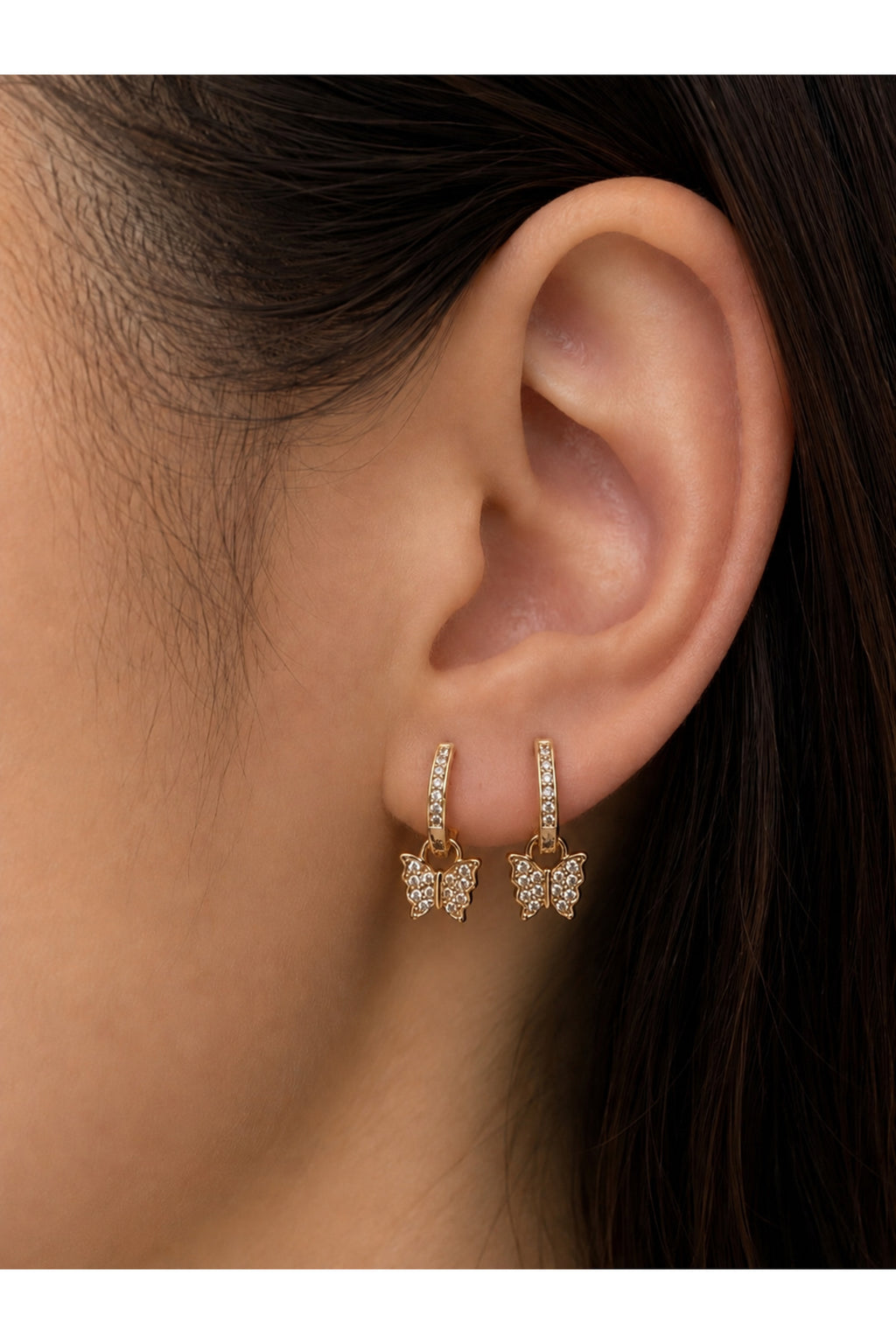 Xuping 14k Taşlı Kelebek Model Küpe