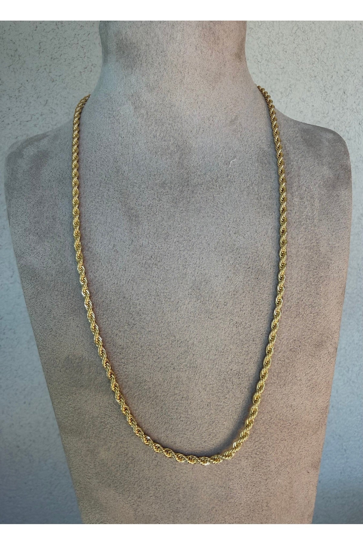 Xuping 14k İnce Burgu Model 50cm Kolye