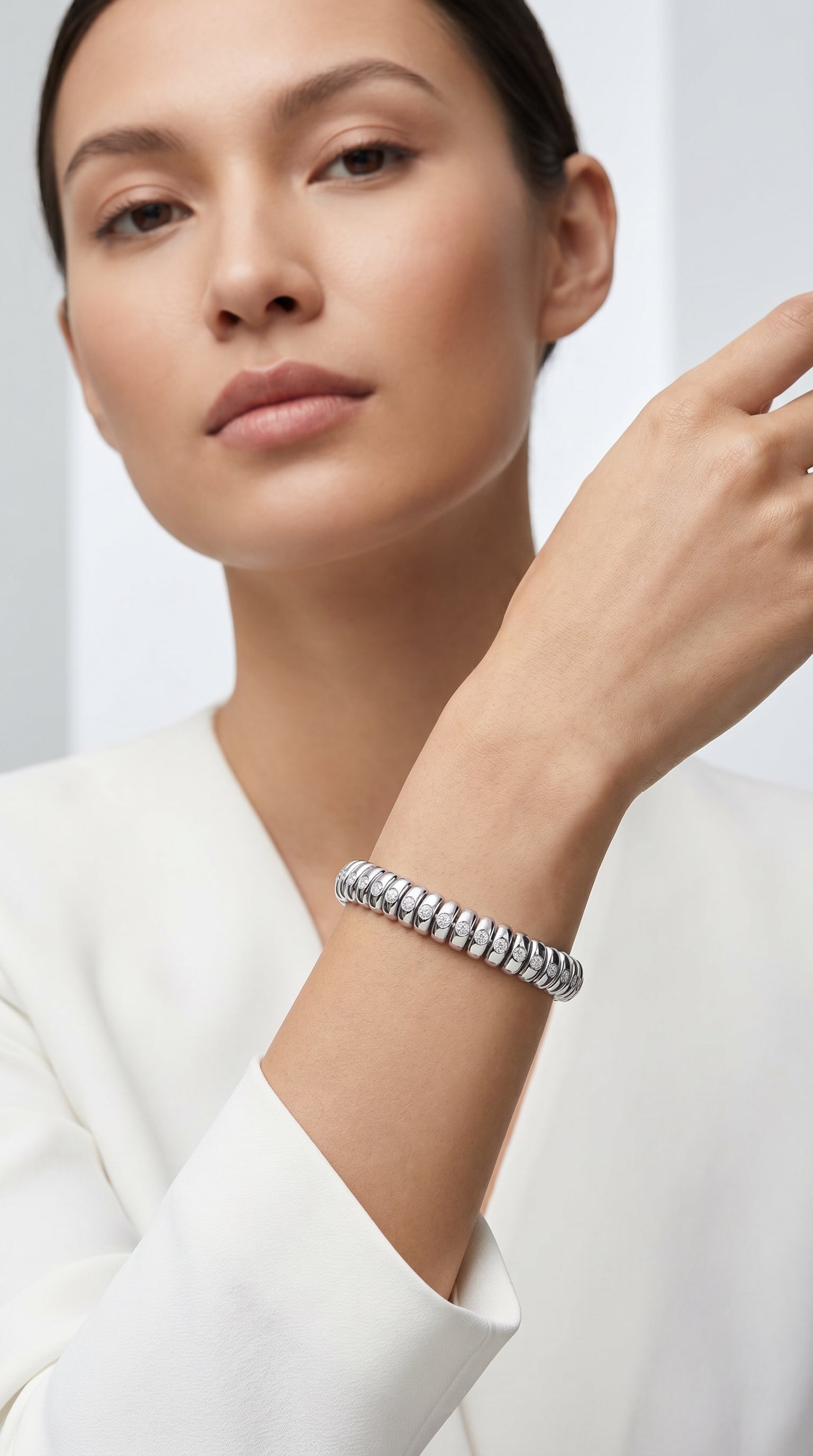 Bileklik Xuping 3 Lü Taş Silver
